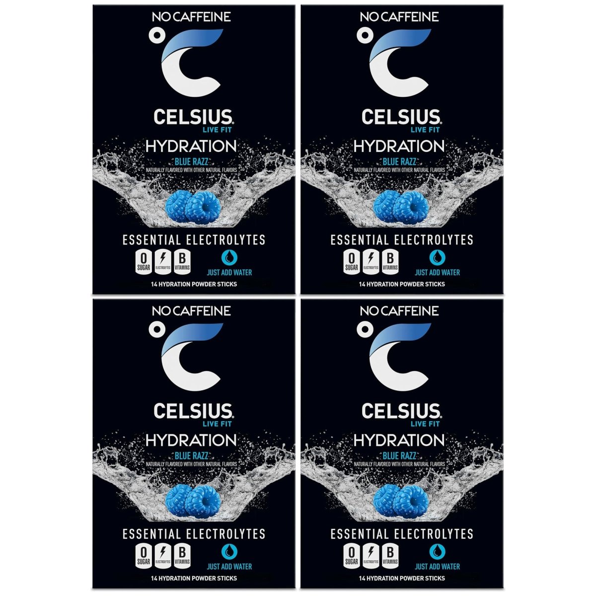 Celsius Hydration Sugar Free Electrolyte Drink Mix 4 Pack - Forza Sports
