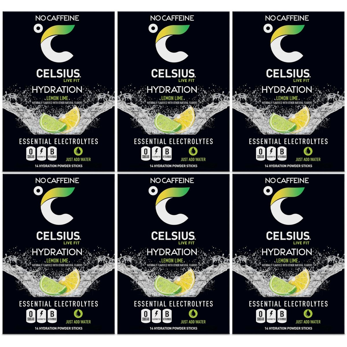 Celsius Hydration Sugar Free Electrolyte Drink Mix 6 Pack - Forza Sports