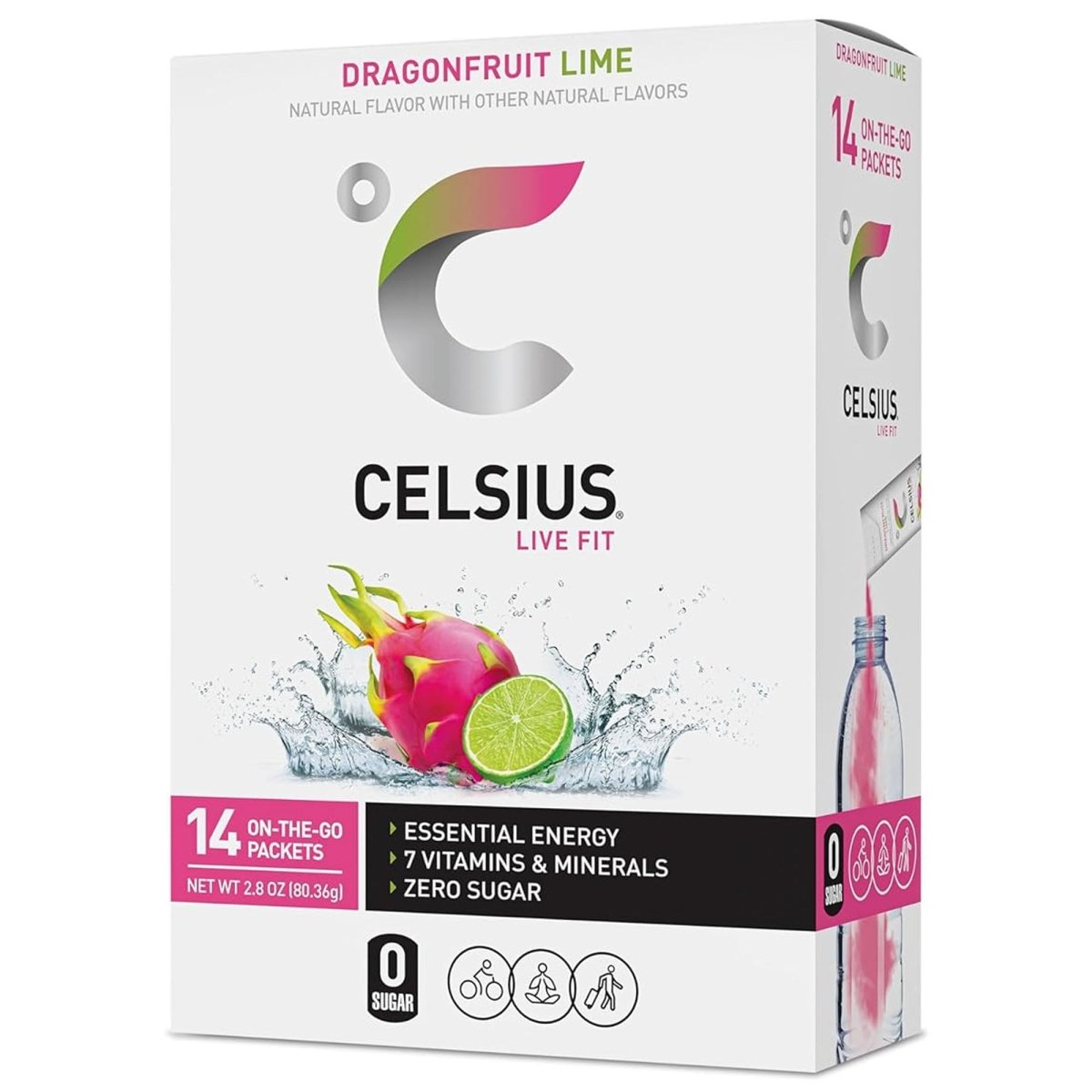Celsius On - The - Go Zero Sugar Powder Stick Drink Mix 4 Pack - Forza Sports