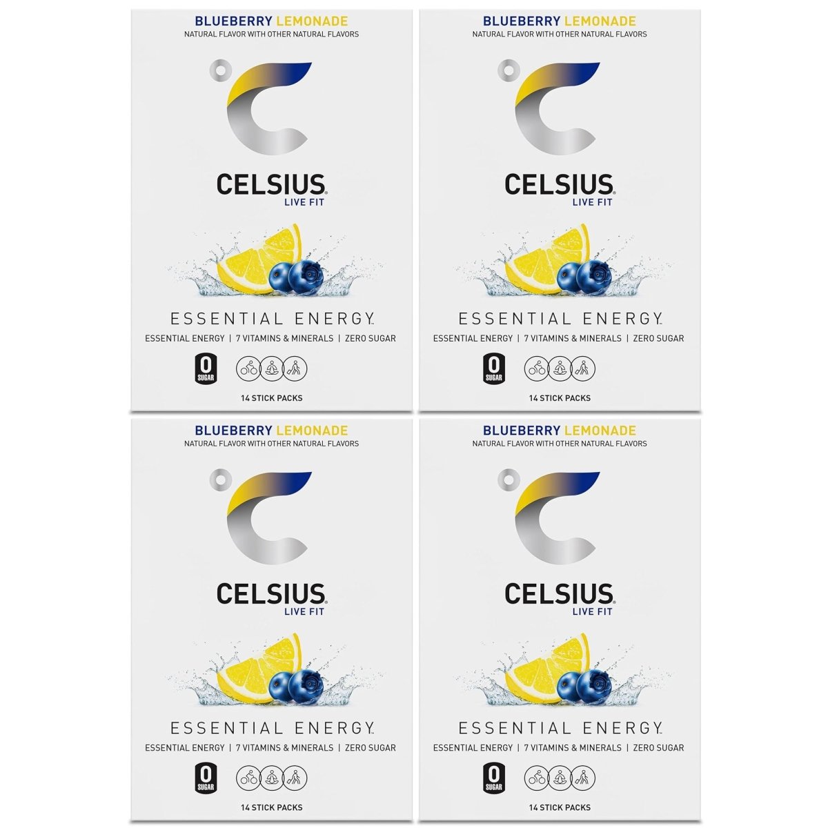 Celsius On - The - Go Zero Sugar Powder Stick Drink Mix 4 Pack - Forza Sports