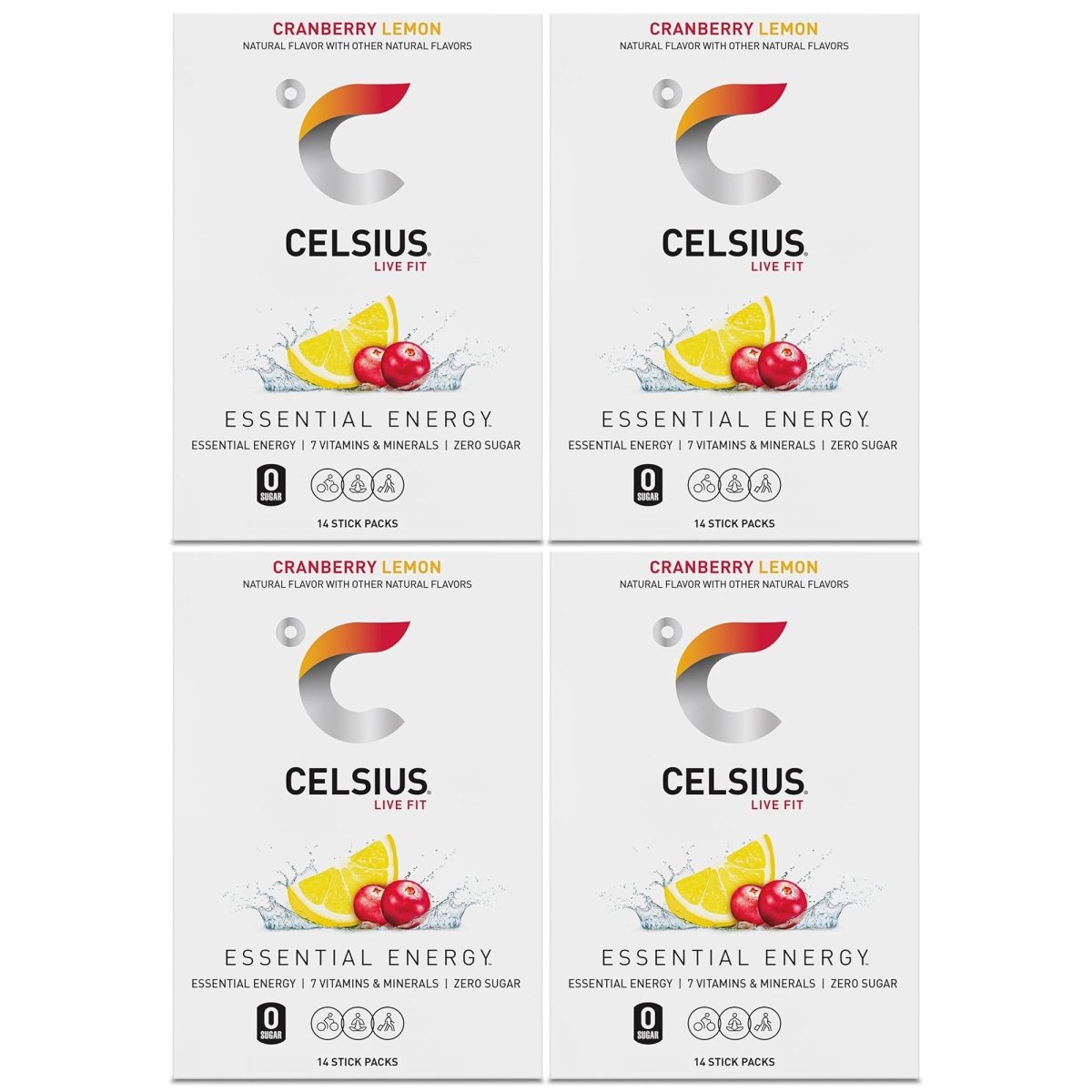 Celsius On - The - Go Zero Sugar Powder Stick Drink Mix 4 Pack - Forza Sports