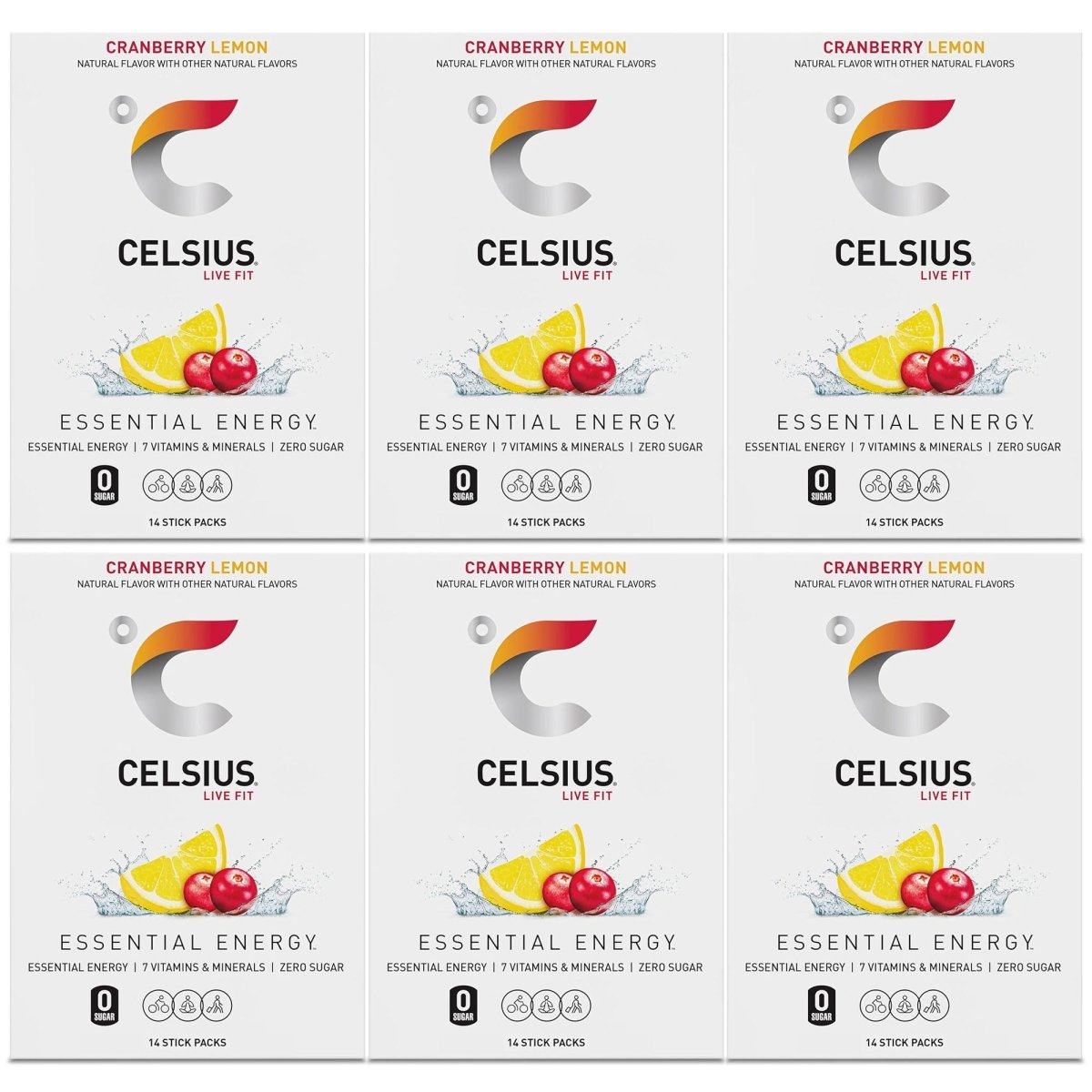 Celsius On - The - Go Zero Sugar Powder Stick Drink Mix 6 Pack - Forza Sports