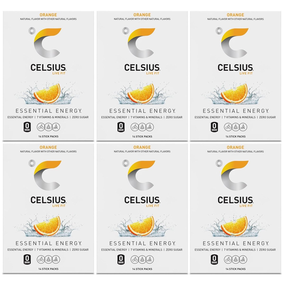 Celsius On - The - Go Zero Sugar Powder Stick Drink Mix 6 Pack - Forza Sports