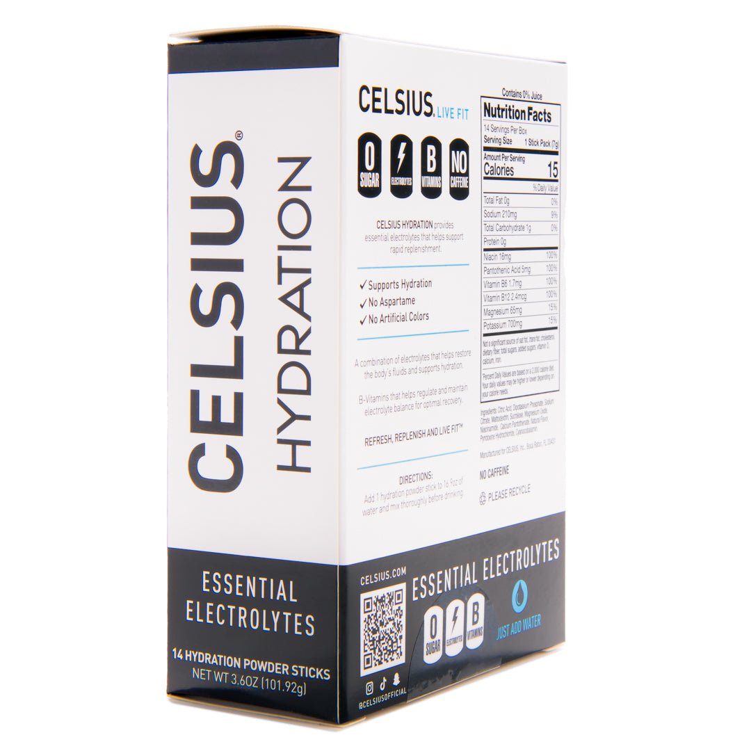 Celsius Hydration Sugar Free Electrolyte Drink Mix 4 Pack - Forza Sports