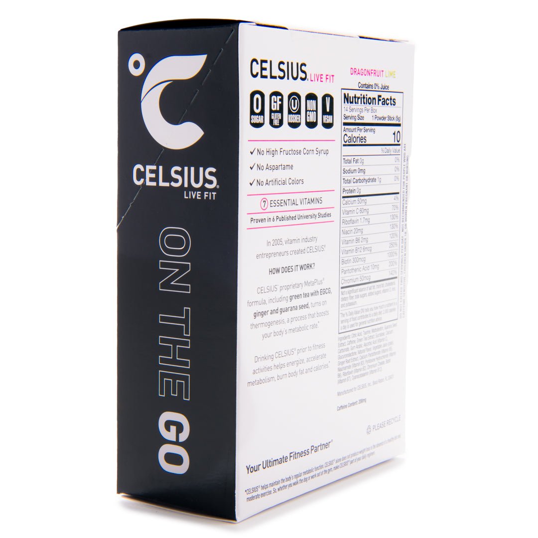 Celsius On - The - Go Zero Sugar Powder Stick Drink Mix 2 Pack - Forza Sports