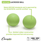 Champion Sports Lacrosse Ball, Green, Bulk Pack - Forza Sports