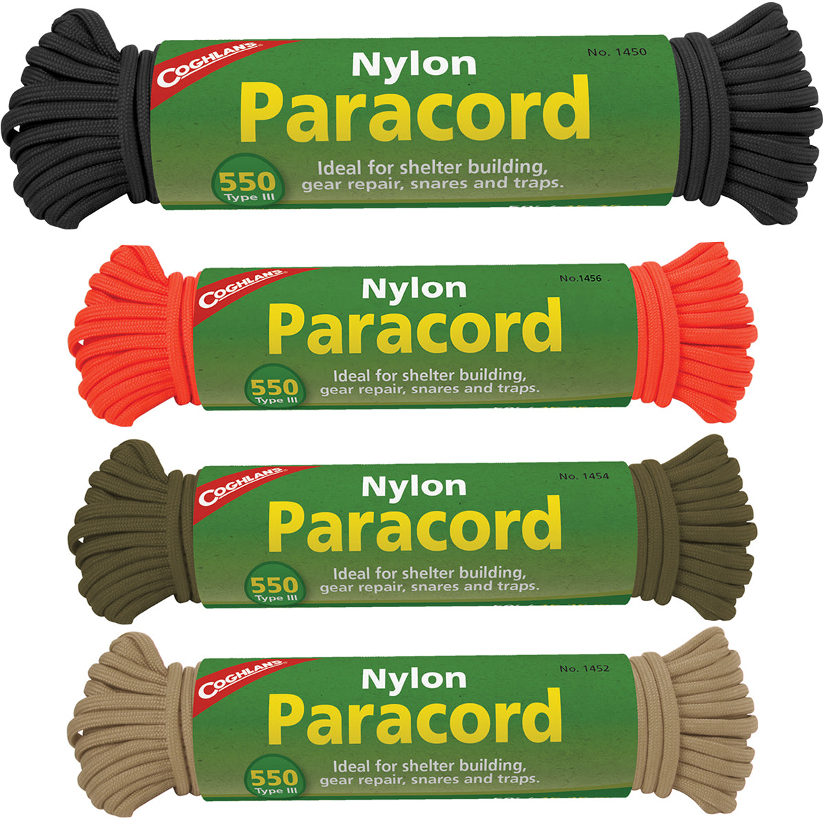 Coghlan's Nylon Paracord, 50' Commercial 550 Cord, Survival Emergency Rope Coghlan's