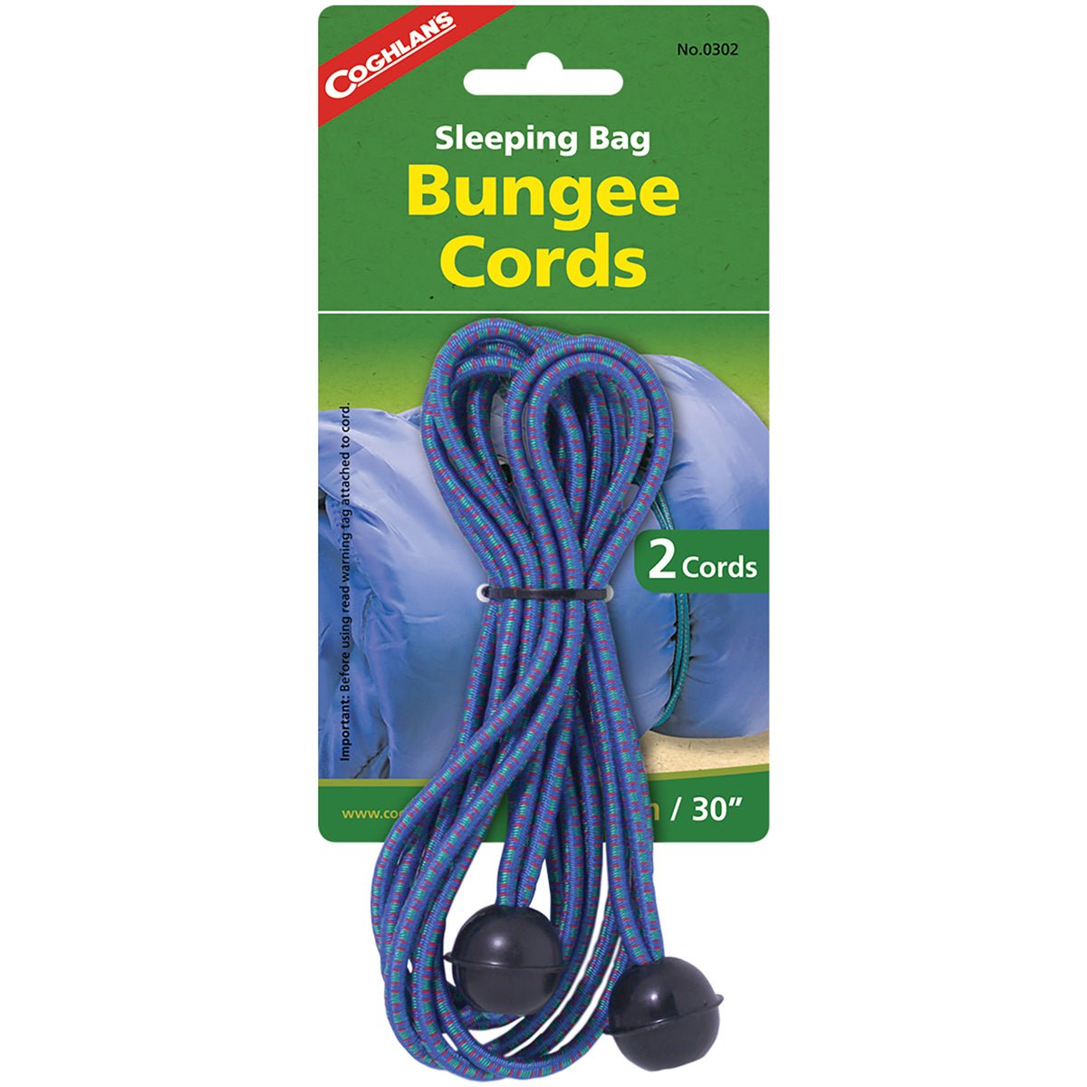 Coghlan's Sleeping Bag Bungee Cords (2 Pack), Stretch Ties for Camping Boating - Forza Sports
