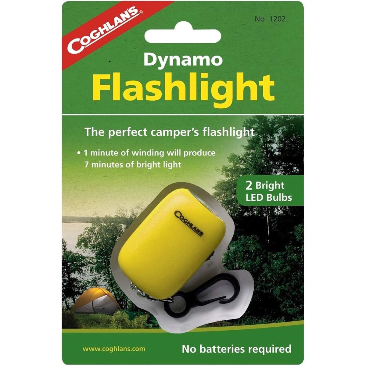 Coghlan's Dynamo Flashlight LED Hand Crank Emergency Camp Flash Light w/ Clip - Forza Sports