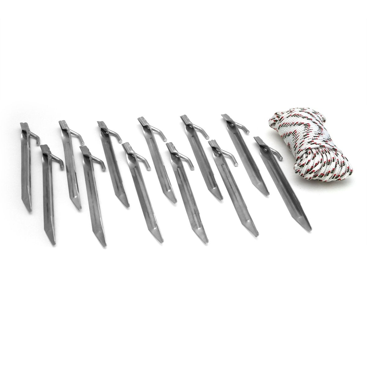 Coghlan's Steel Tent Peg 12 - Pack with 50' Cord - Forza Sports