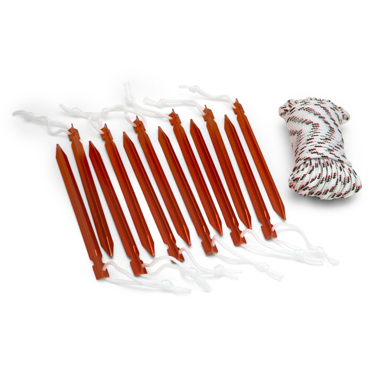 Coghlan's Ultralight Tent Stake 12 - Pack with 50' Cord - Forza Sports