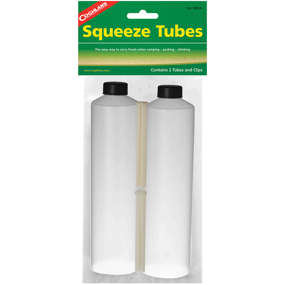 Coghlan's Squeeze Tubes (2 Pack) Camping Reusable Plastic Food Storage Container Coghlan's