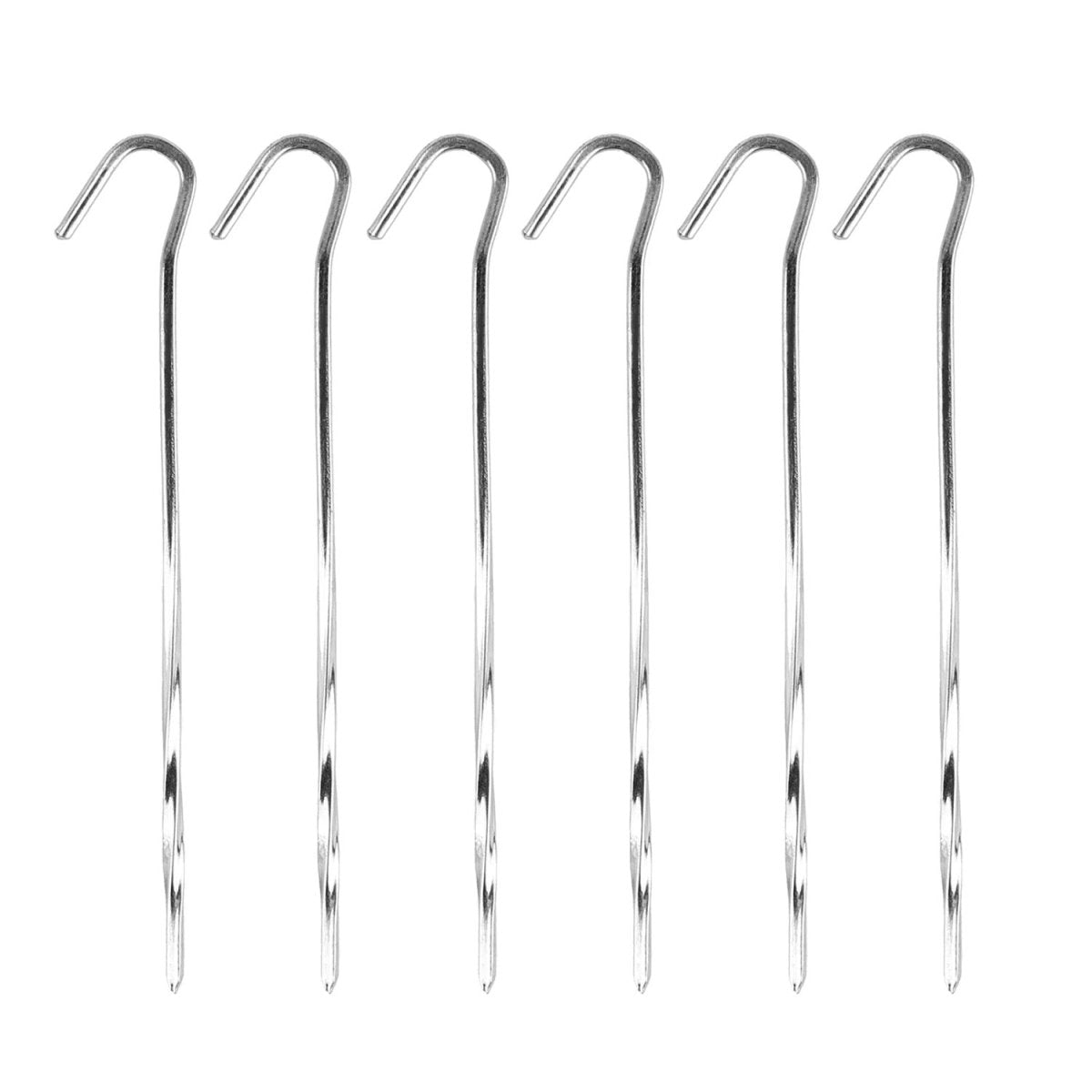 Coghlan's 7" Skewer Pegs (6 Pack), 3.5 oz Weight, Steel Camping Tent Stakes - Forza Sports