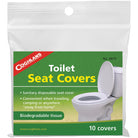 Coghlan's Toilet Seat Covers (10 Pack), Biodegradable Sanitary Disposable Tissue - Forza Sports