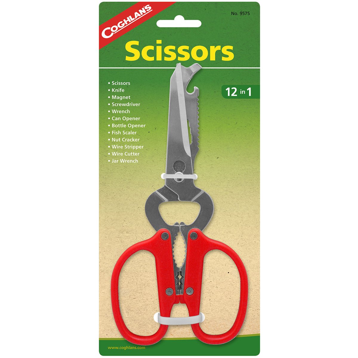 Coghlan's Scissors, 12 in 1, Knife, Wrench, Can Opener, Scaler, Screwdriver etc - Forza Sports