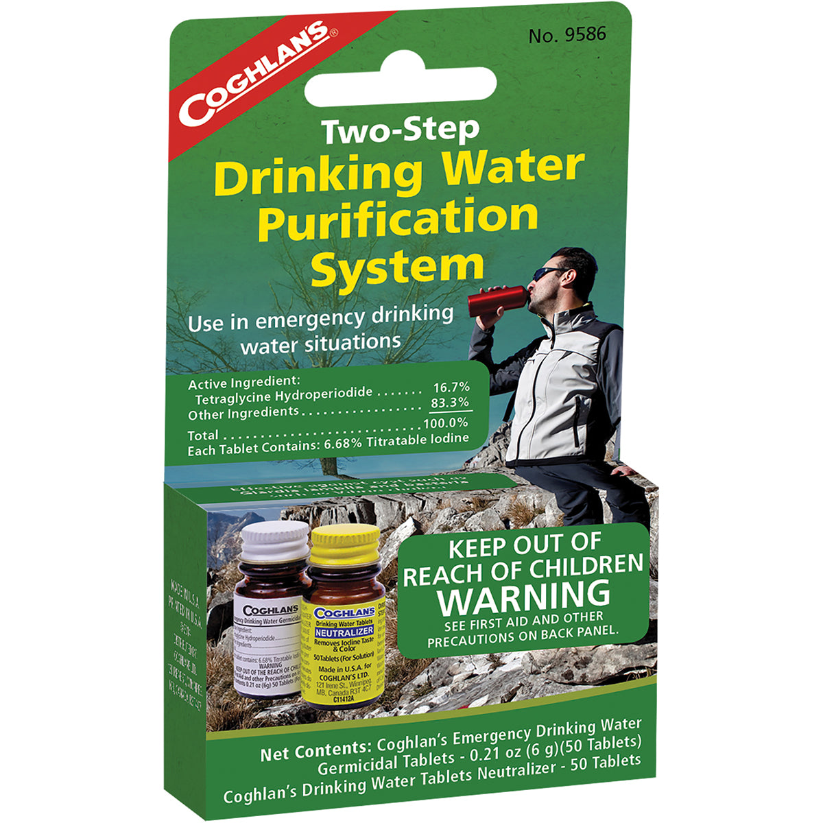 Coghlan's Two-Step Drinking Water Purification System, Camping Emergency Tablets Coghlan's