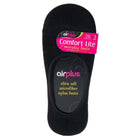 Airplus Ultra Soft, Light Weight No Show Socks, Black, Medium, 3 Pairs - Forza Sports