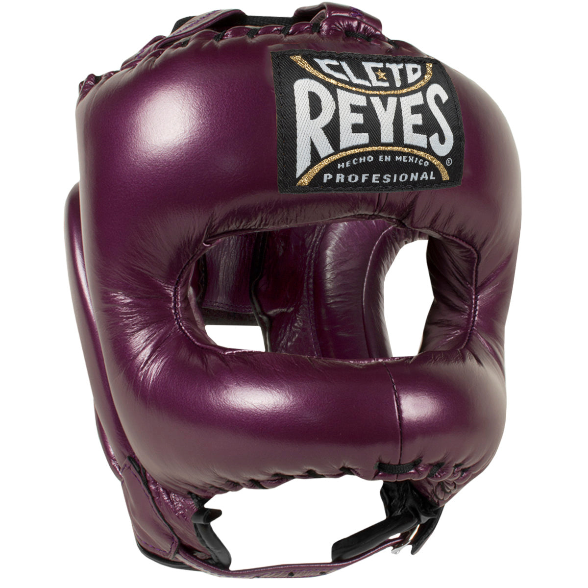 Cleto Reyes Traditional Leather Boxing Headgear with Nylon Face Bar - Purple Cleto Reyes