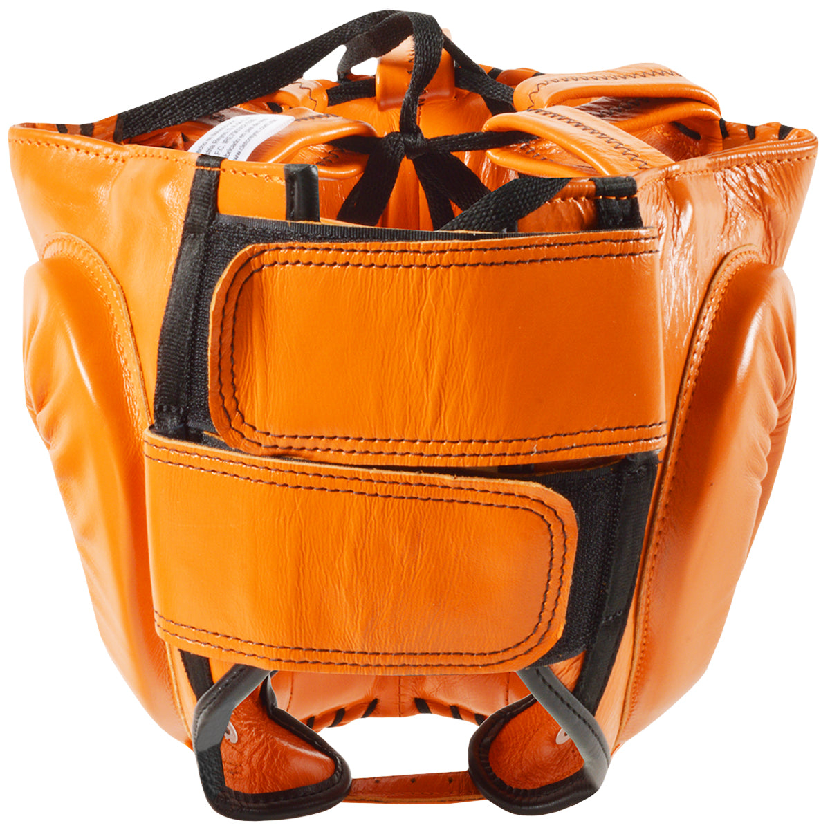 Cleto Reyes Traditional Leather Boxing Headgear w/ Nylon Face Bar - Tiger Orange Cleto Reyes