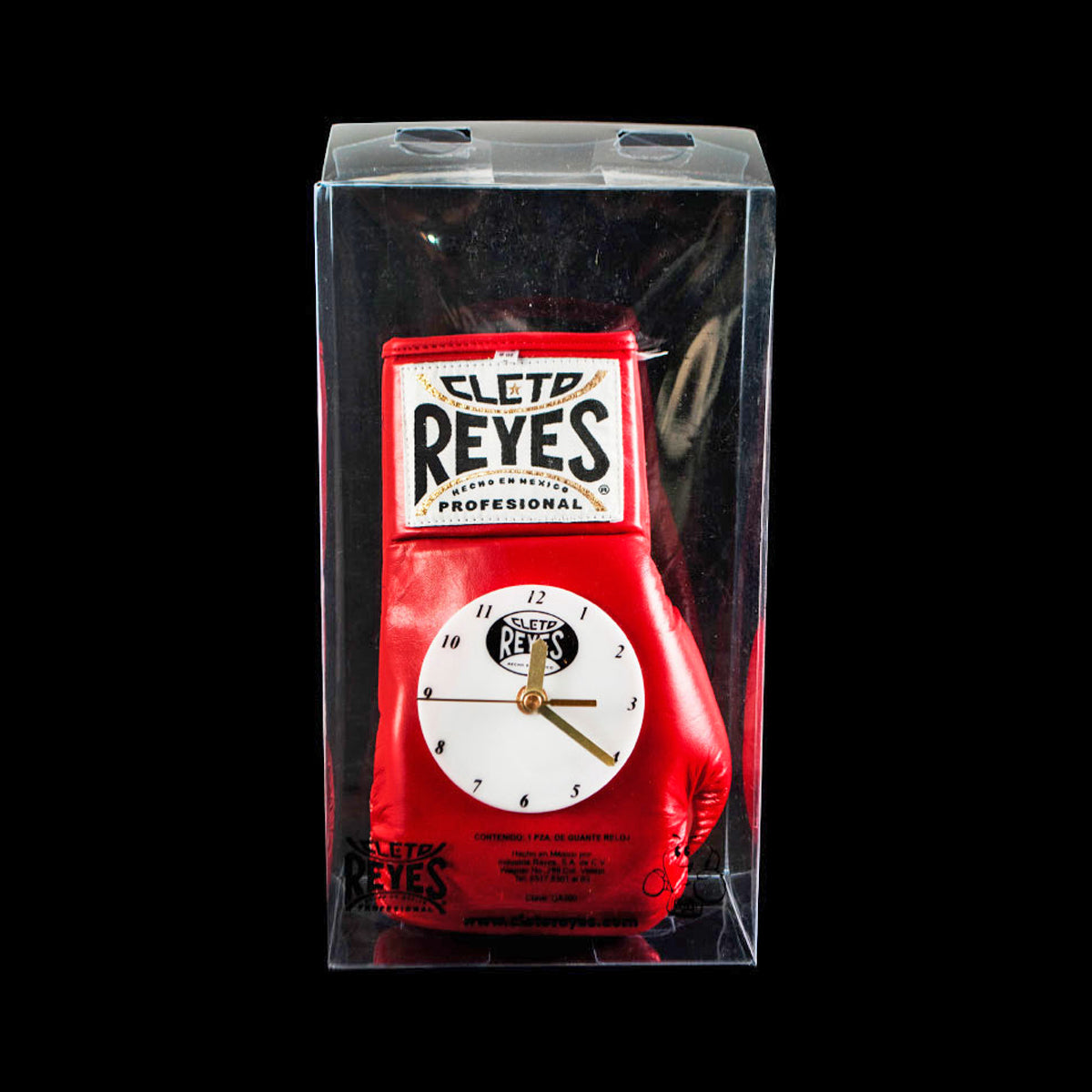 Cleto Reyes 10 oz Authentic Pro Fight Leather Clock Glove - White Cleto Reyes