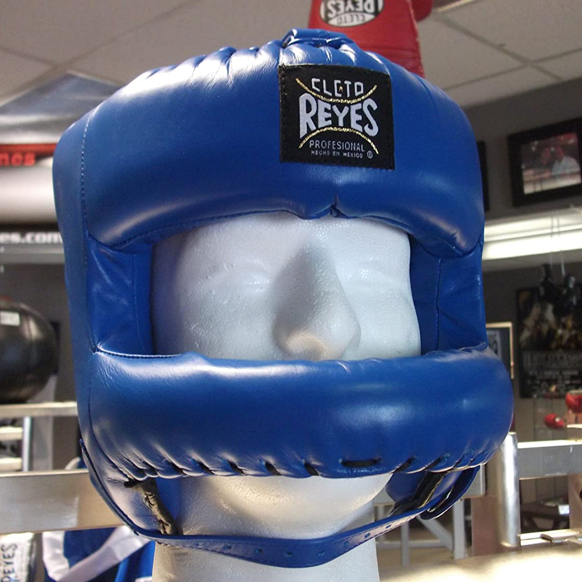 Cleto Reyes Redesigned Leather Boxing Headgear with Nylon Face Bar - Yellow Cleto Reyes