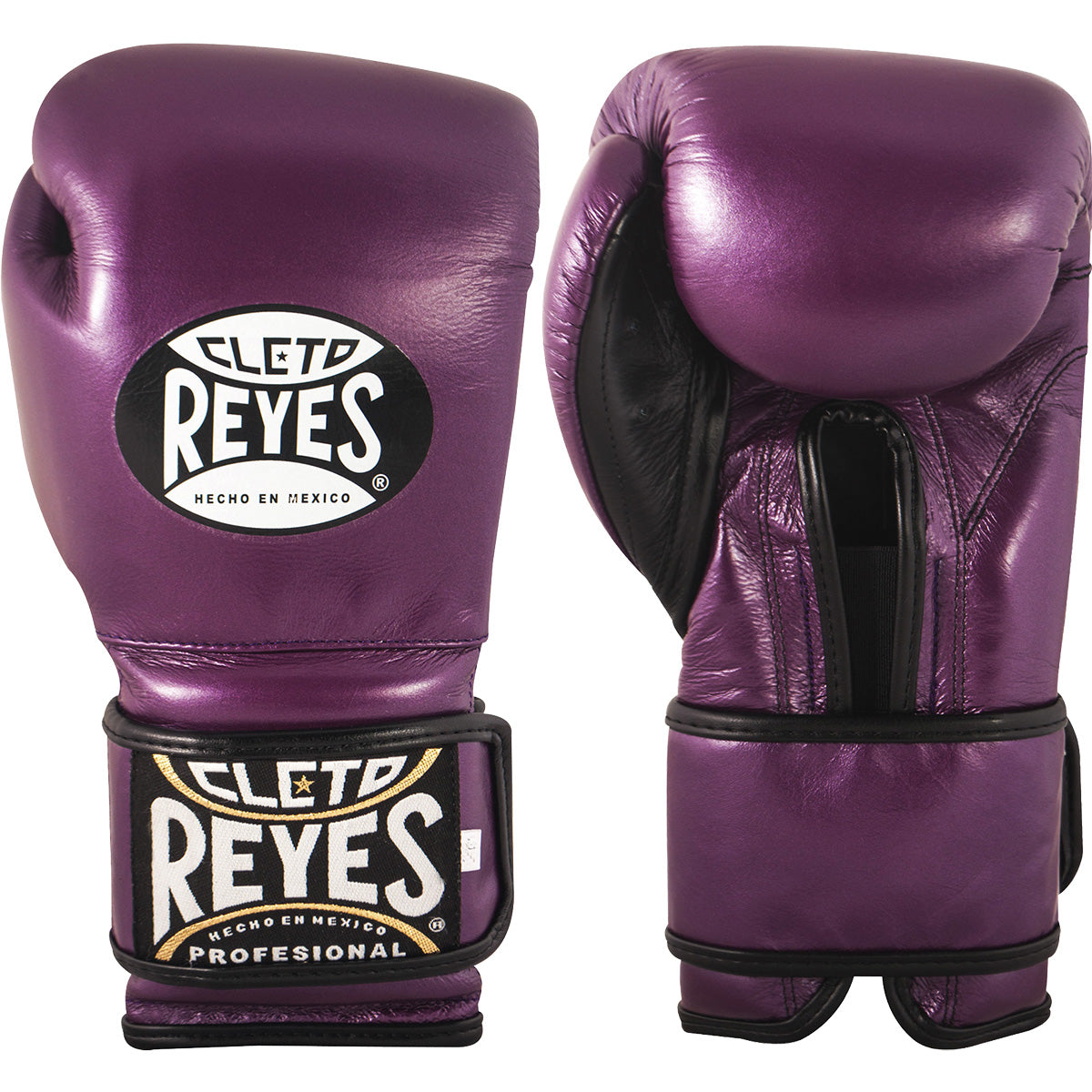 Cleto Reyes Hook and Loop Leather Training Boxing Gloves - Purple Cleto Reyes