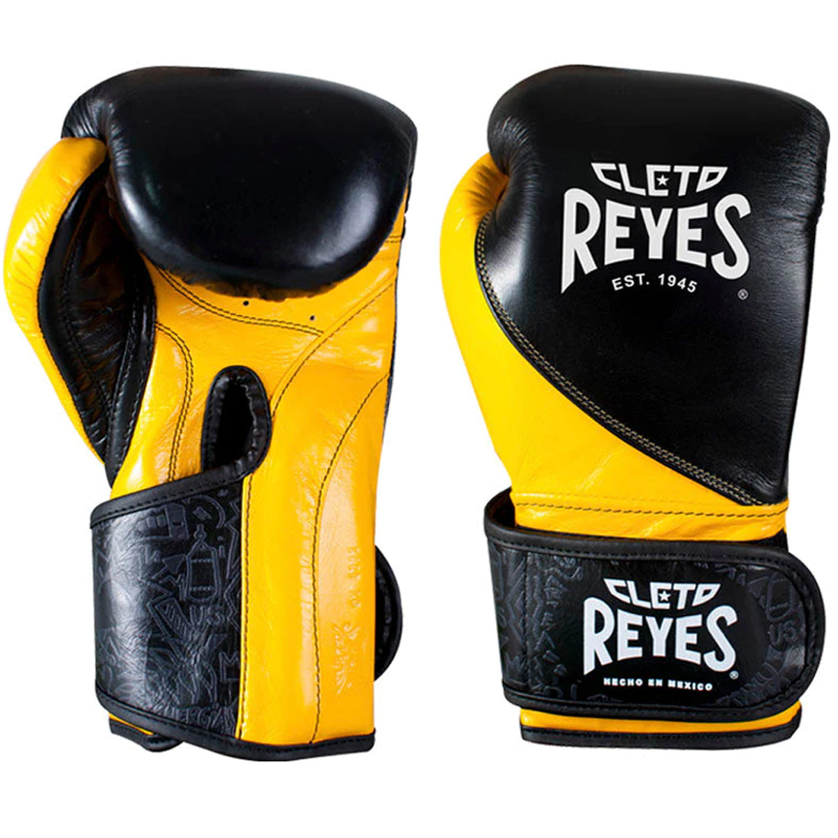 Cleto Reyes High Precision Hook and Loop Training Boxing Gloves - Black/Yellow Cleto Reyes