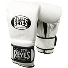 Cleto Reyes Hook and Loop Leather Training Boxing Gloves - White Cleto Reyes