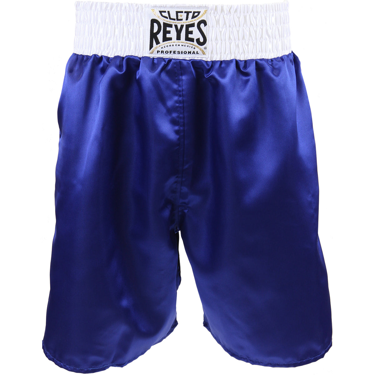 Cleto Reyes Satin Classic Boxing Trunks - XL (44") - Blue/White Cleto Reyes