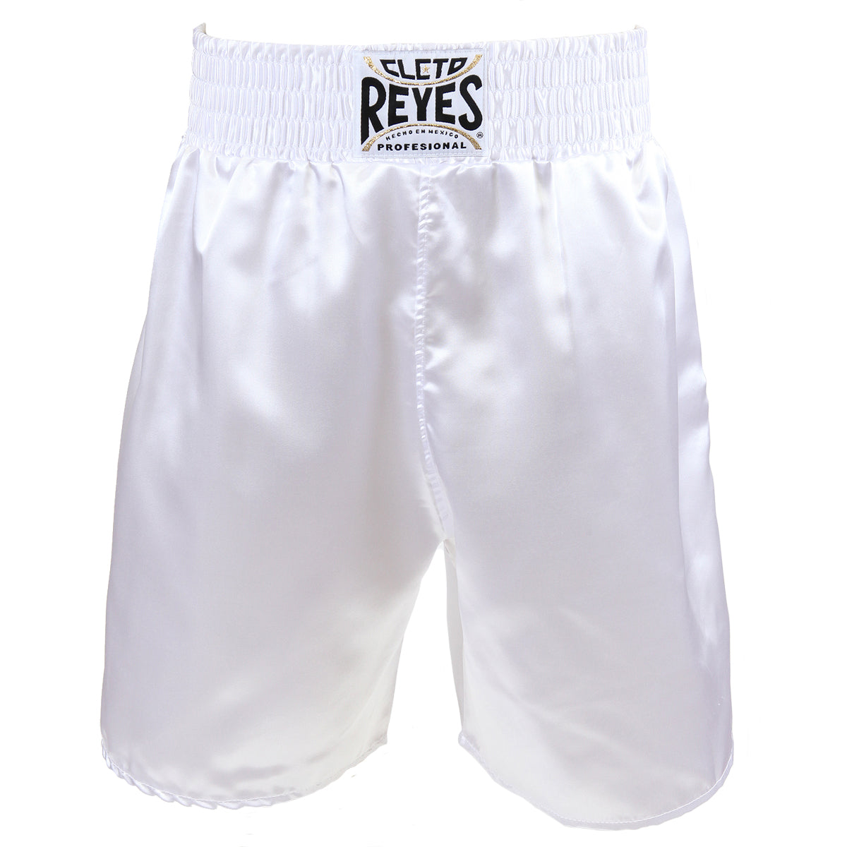 Cleto Reyes Satin Classic Boxing Trunks - Large (40") - White Cleto Reyes