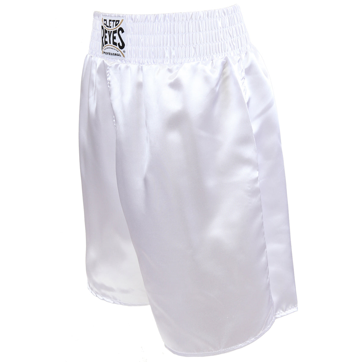 Cleto Reyes Satin Classic Boxing Trunks - XL (44") - White Cleto Reyes