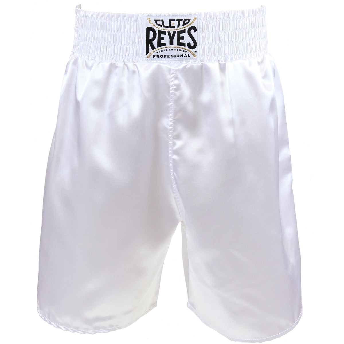 Cleto Reyes Satin Classic Boxing Trunks - XL (44") - White Cleto Reyes