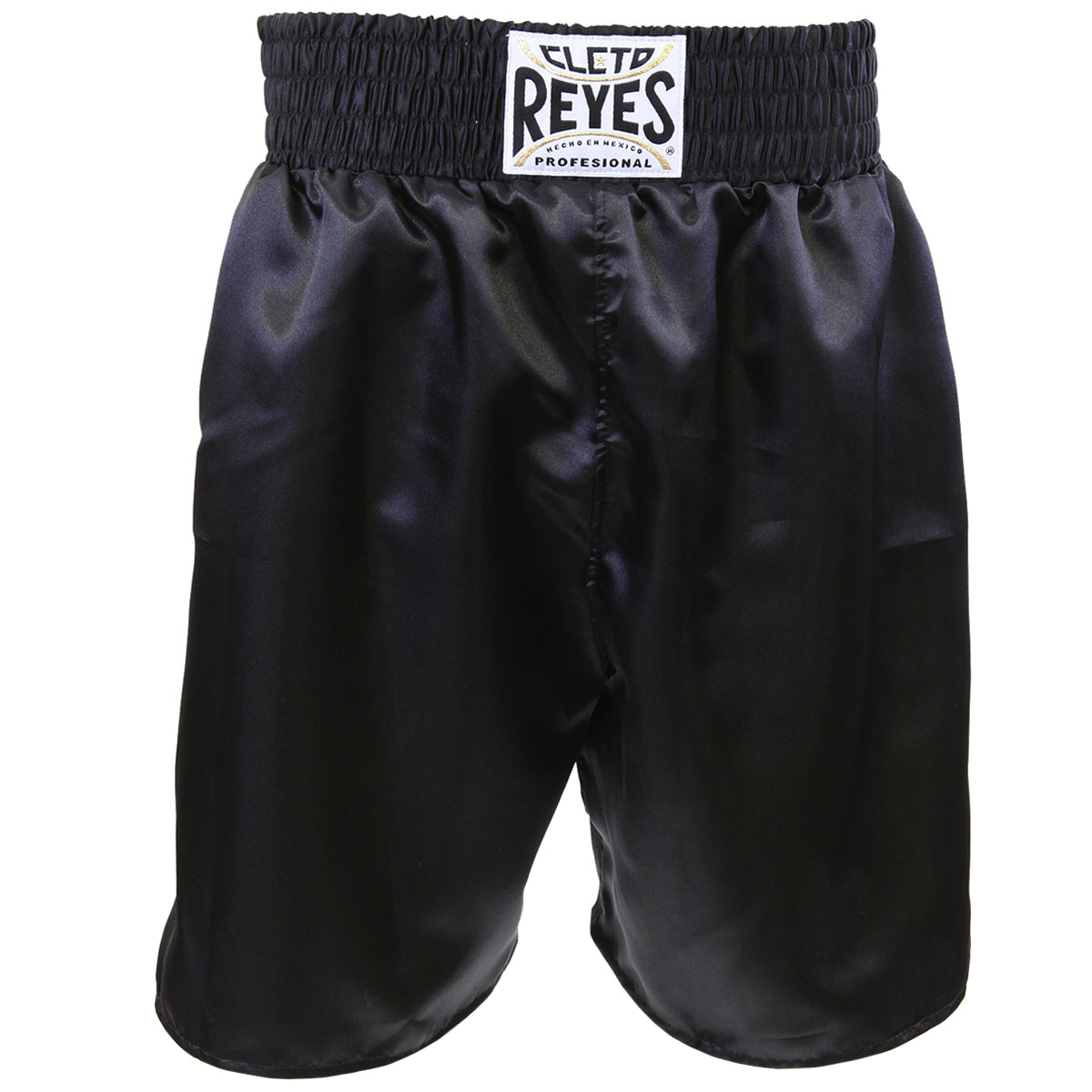 Cleto Reyes Satin Classic Boxing Trunks - XL (44") - Black Cleto Reyes