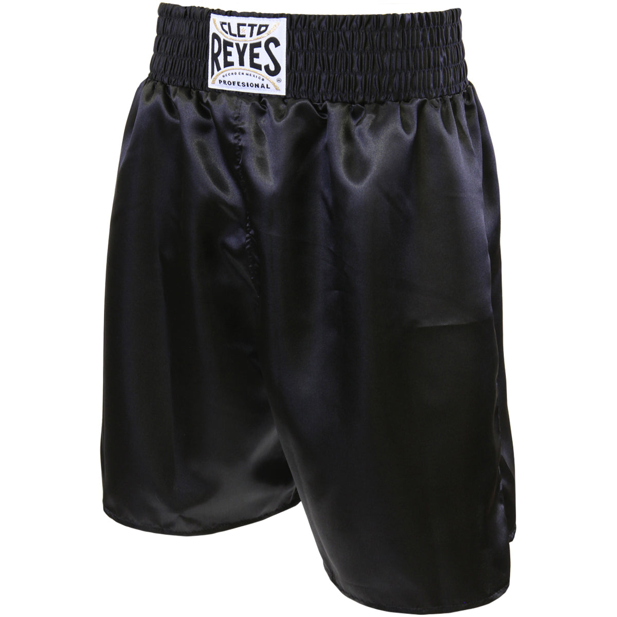 Cleto Reyes Satin Classic Boxing Trunks - XL (44") - Black Cleto Reyes