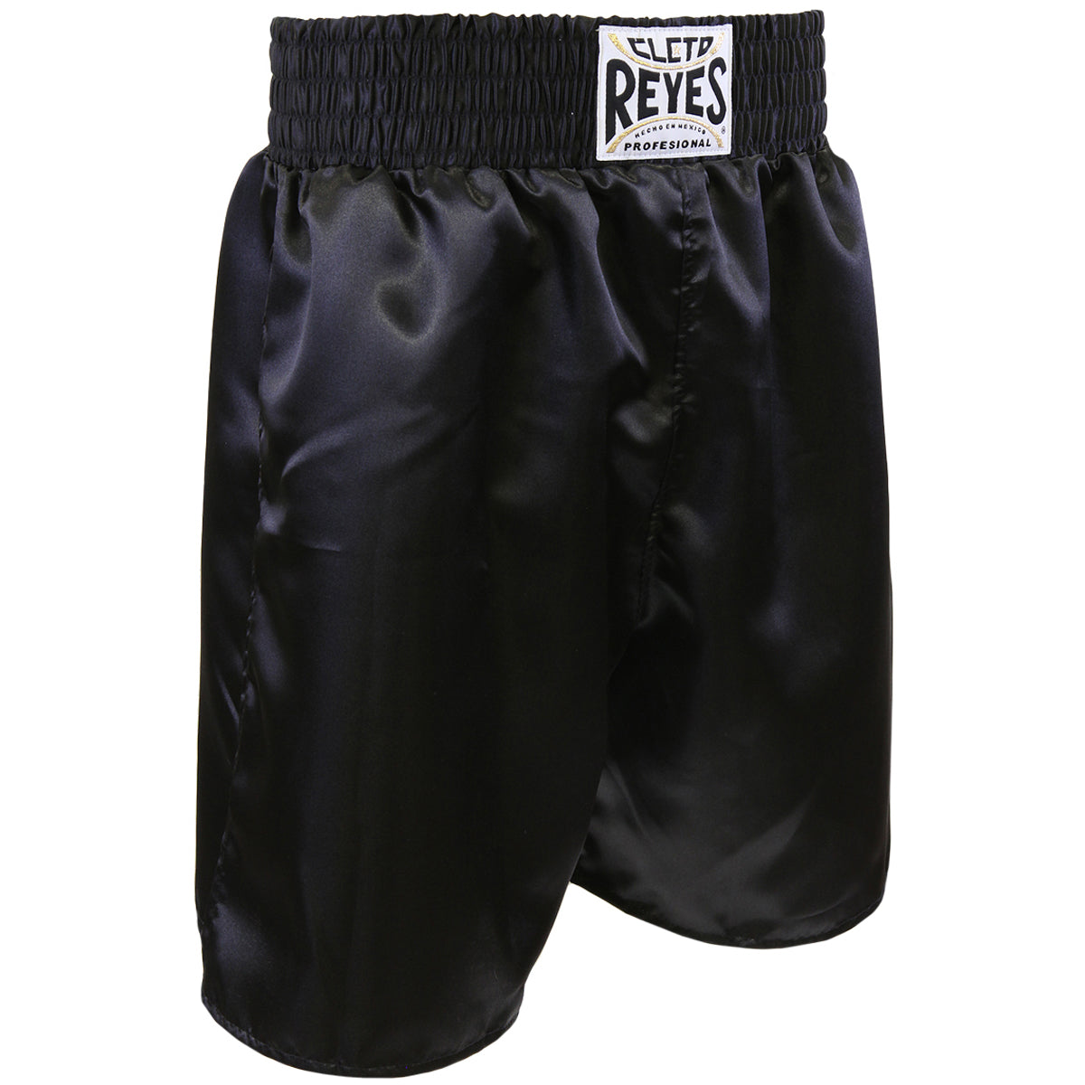 Cleto Reyes Satin Classic Boxing Trunks - Large (40") - Black Cleto Reyes