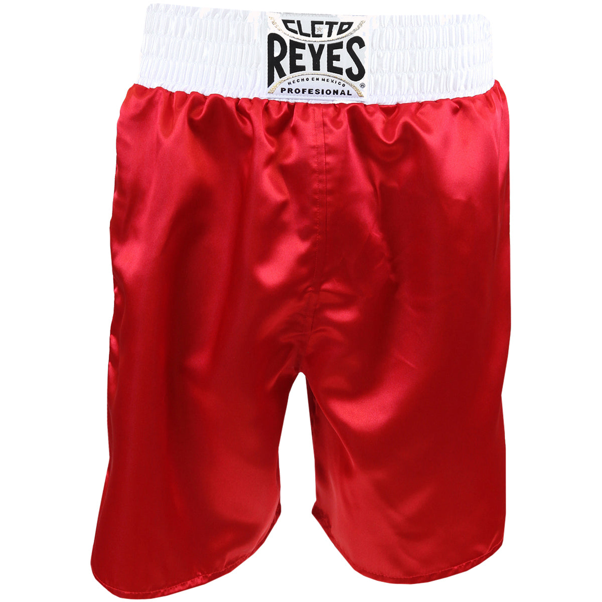 Cleto Reyes Satin Classic Boxing Trunks - Large (40") - Red/White Cleto Reyes