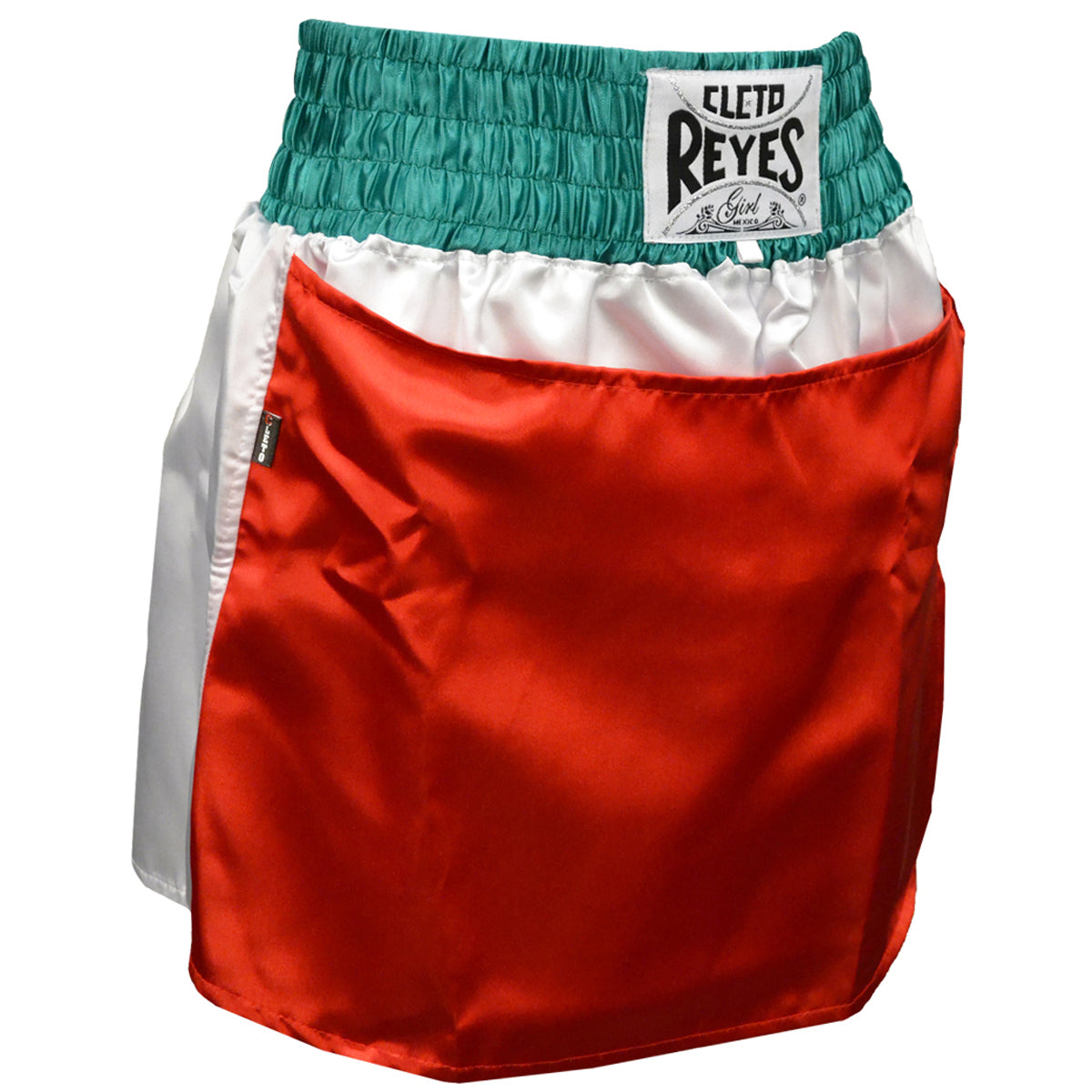 Cleto Reyes Women's Satin Boxing Skirt Trunks - Mexican Flag Cleto Reyes