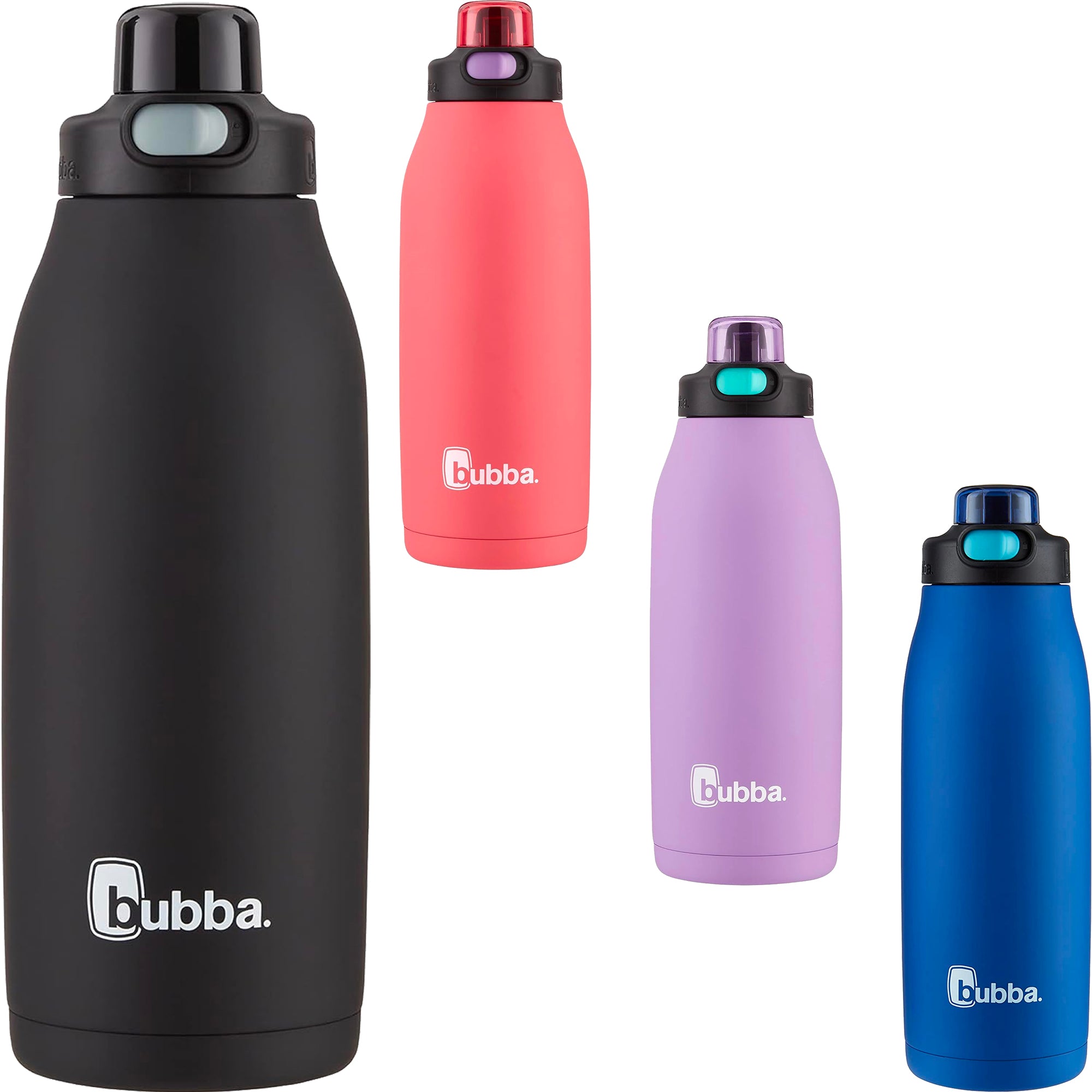 bubba Radiant Stainless Steel Rubberized Water Bottle with Straw, 24 Oz,  Island Teal 