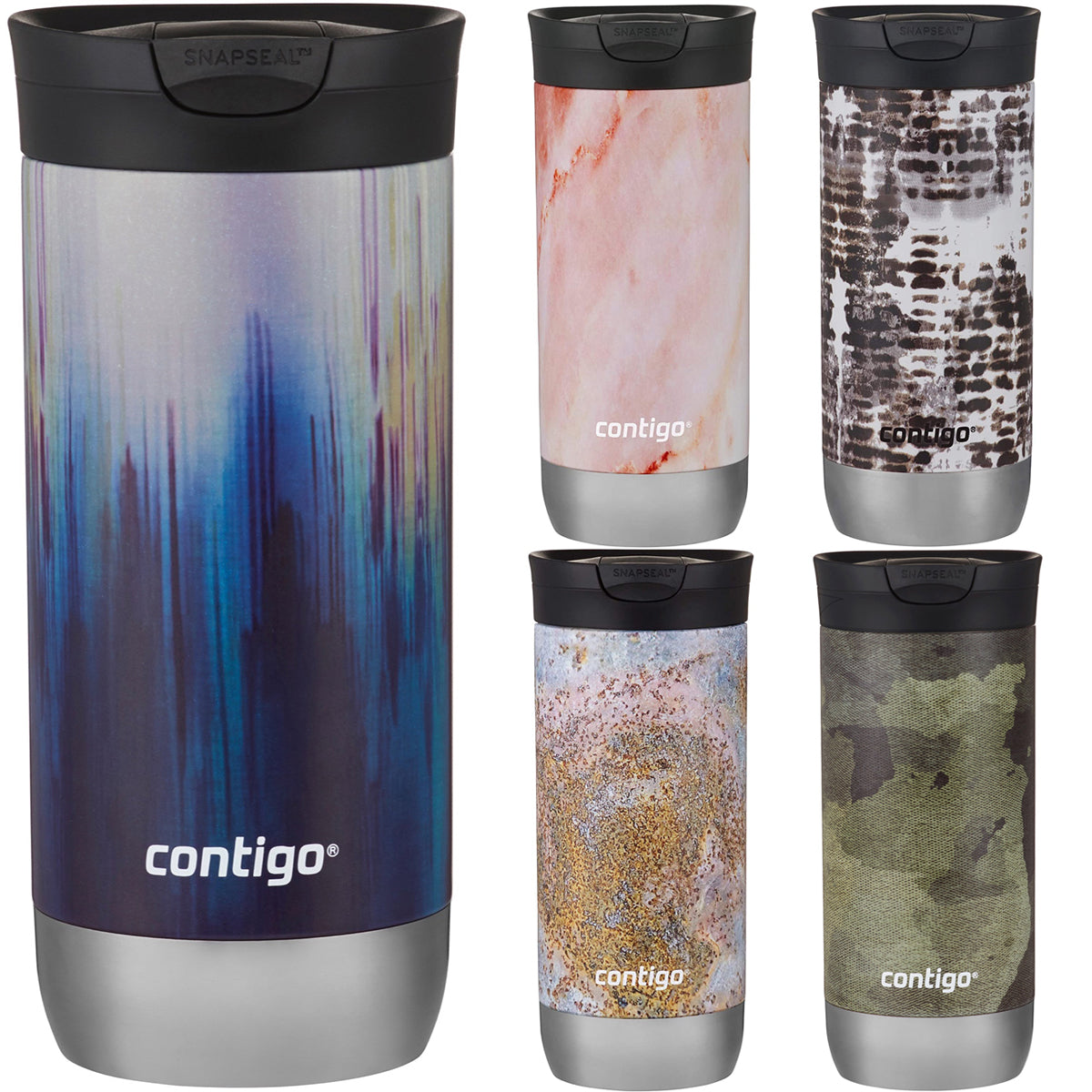 Contigo Huron Vacuum-Insulated Stainless Steel Travel Mug with Leak-Proof  Lid, Keeps Drinks Hot or Cold for Hours, Fits Most Cup Holders and Brewers