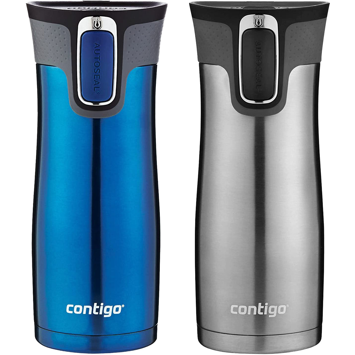 Contigo 16 oz. West Loop Autoseal Travel Mug 2-Pack - Stainless Steel/Very Berry