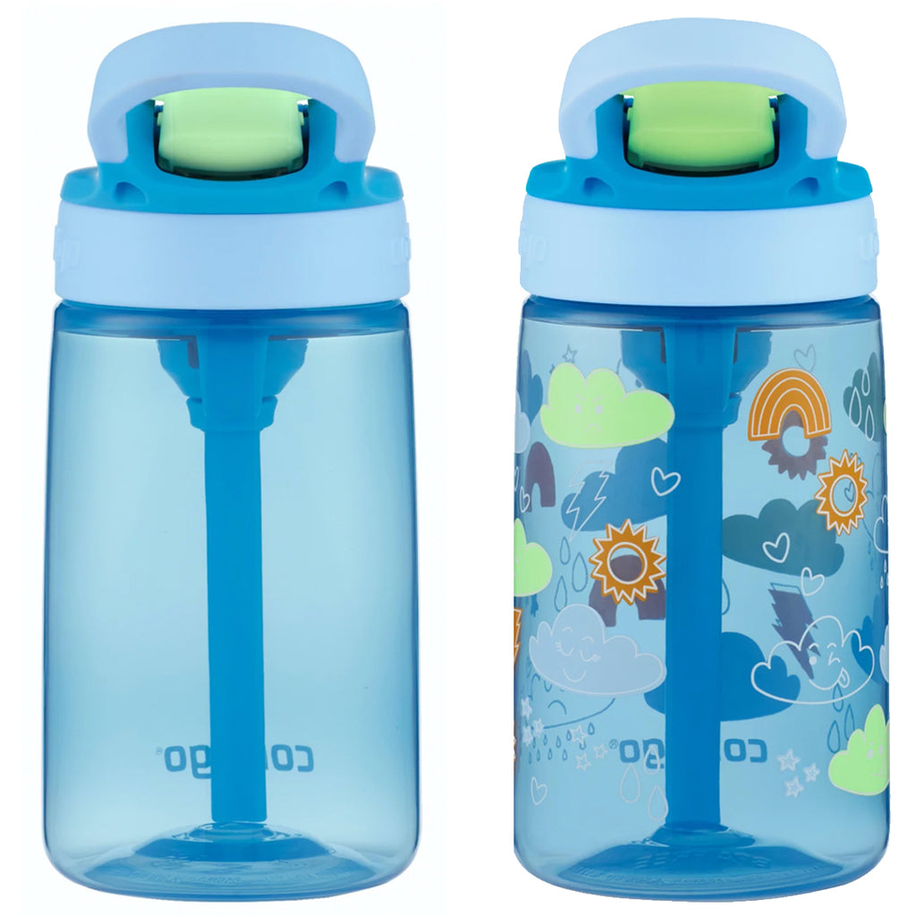 Contigo Kids Stainless Steel Water Bottle with Redesigned AUTOSPOUT Straw,  13 oz, Juniper & Green Apple 