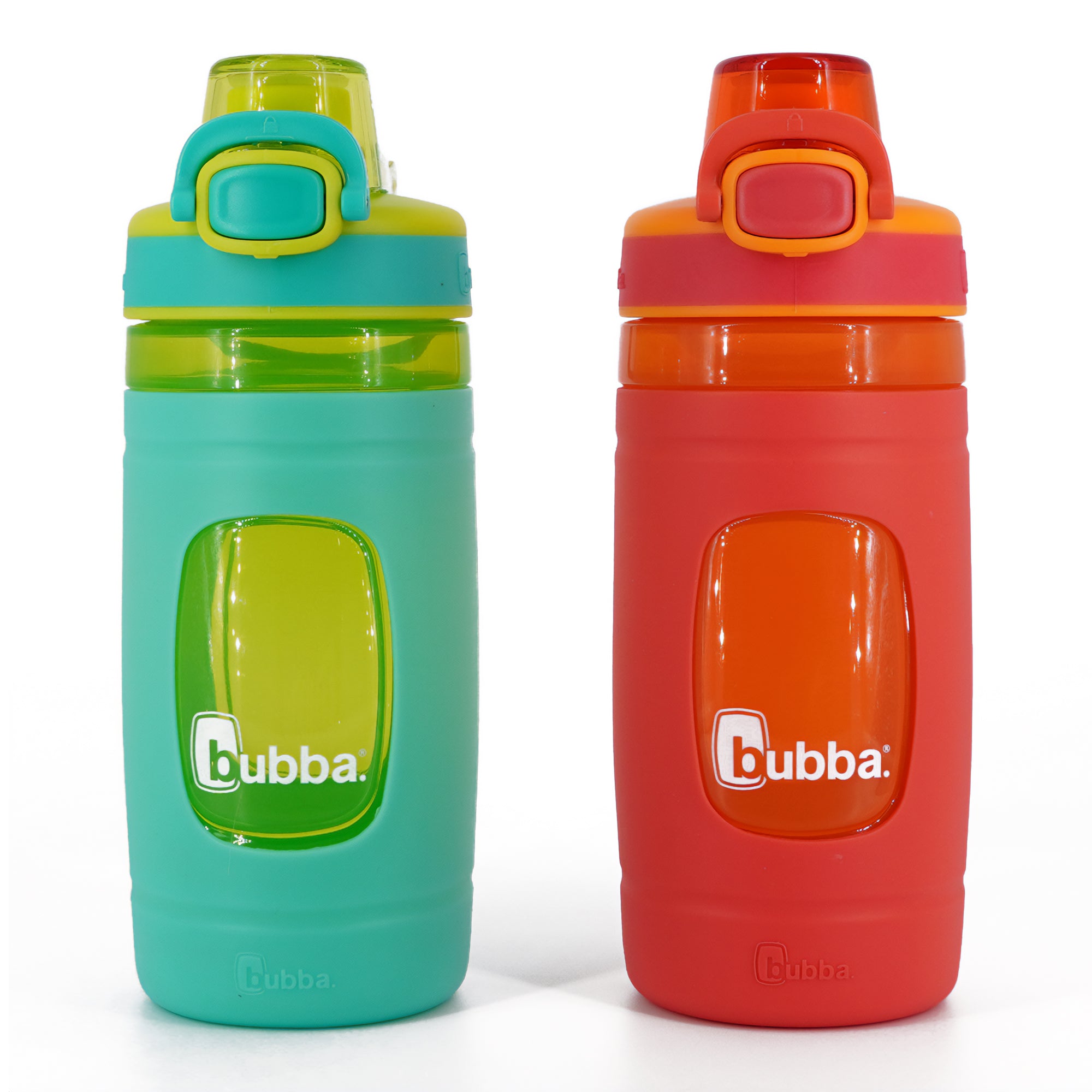 Bubba Flo Kids Water Bottle with Silicone Sleeve Crystal Ice, 16 oz