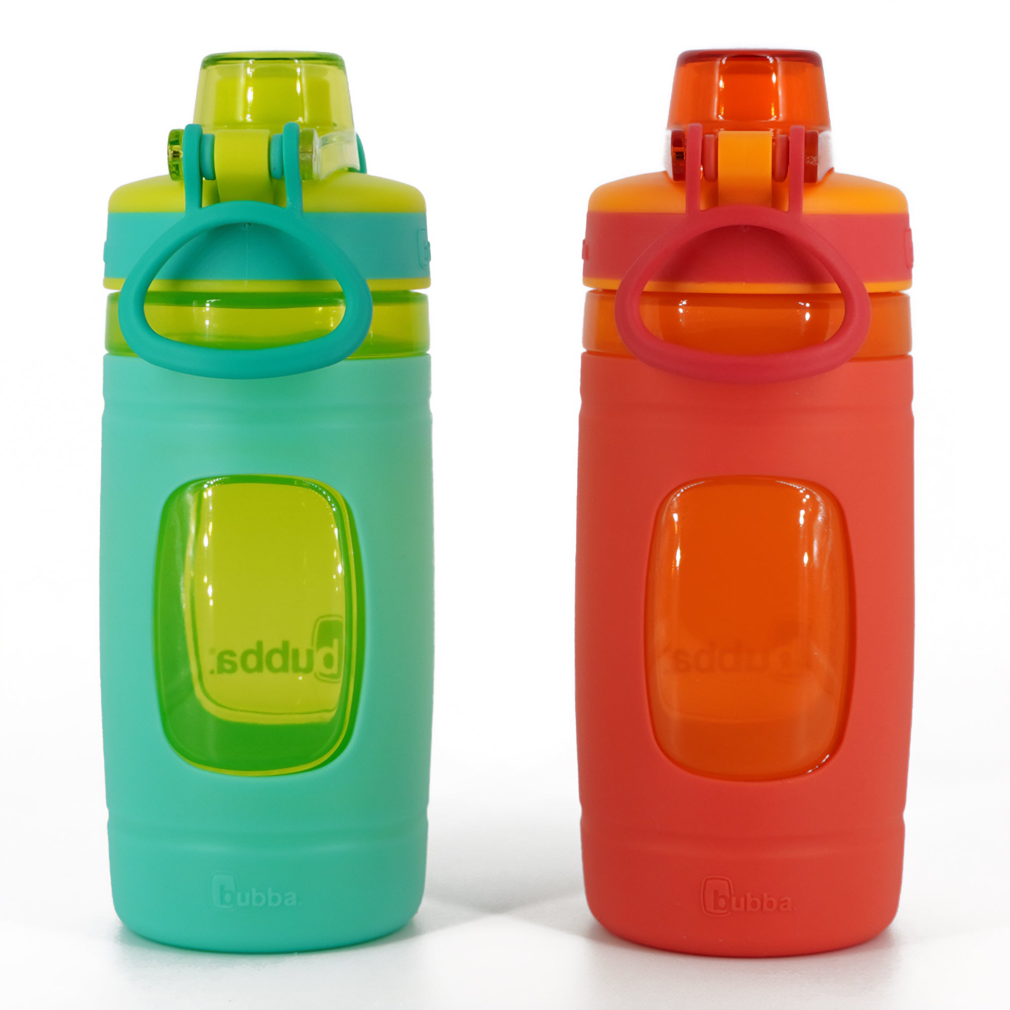 Bubba 16oz Plastic Flo Kids' Water Bottle with Silicone Sleeve Orange