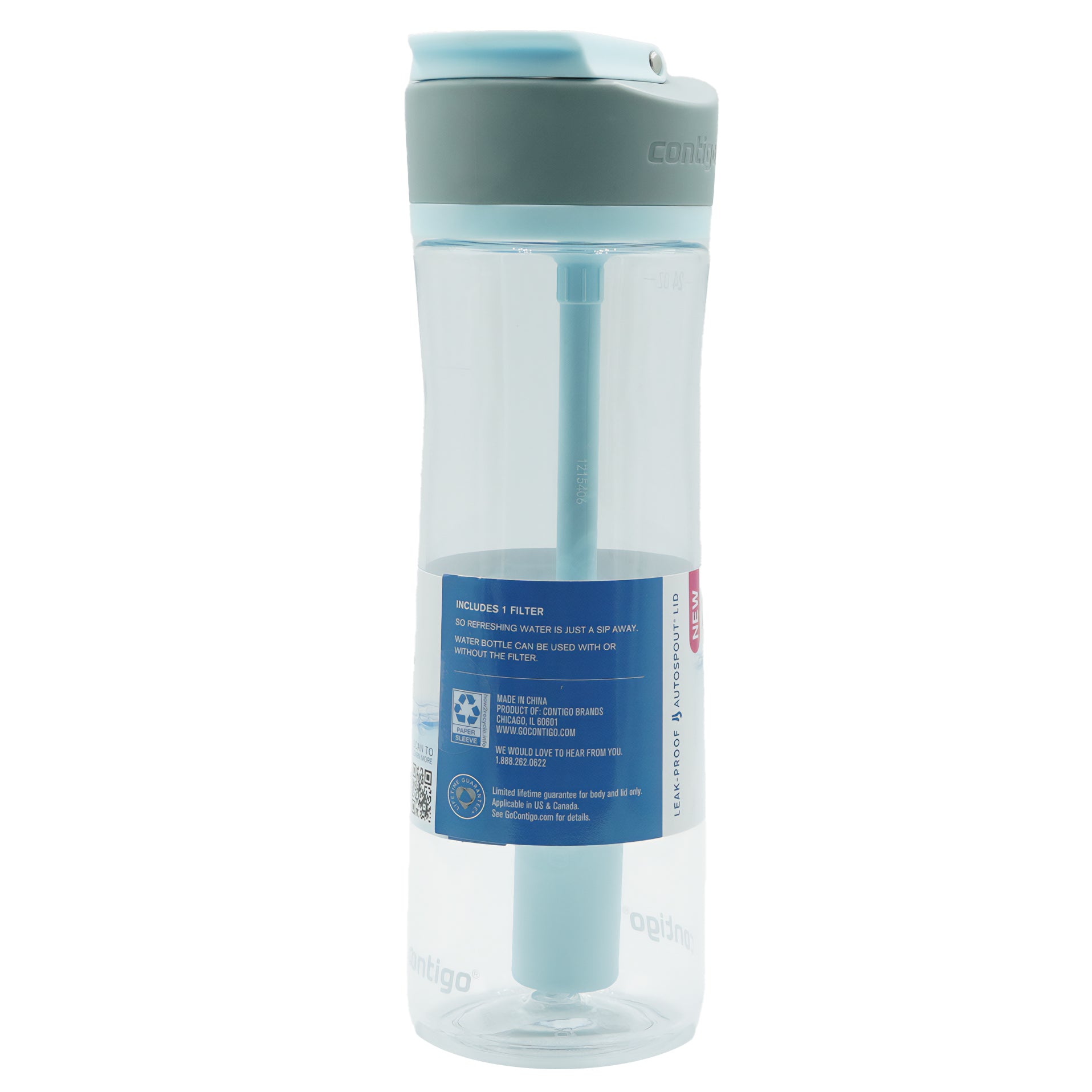 Contigo 24 oz. Clybourn Chill Free-Flow Filtration Stainless Steel Water Bottle