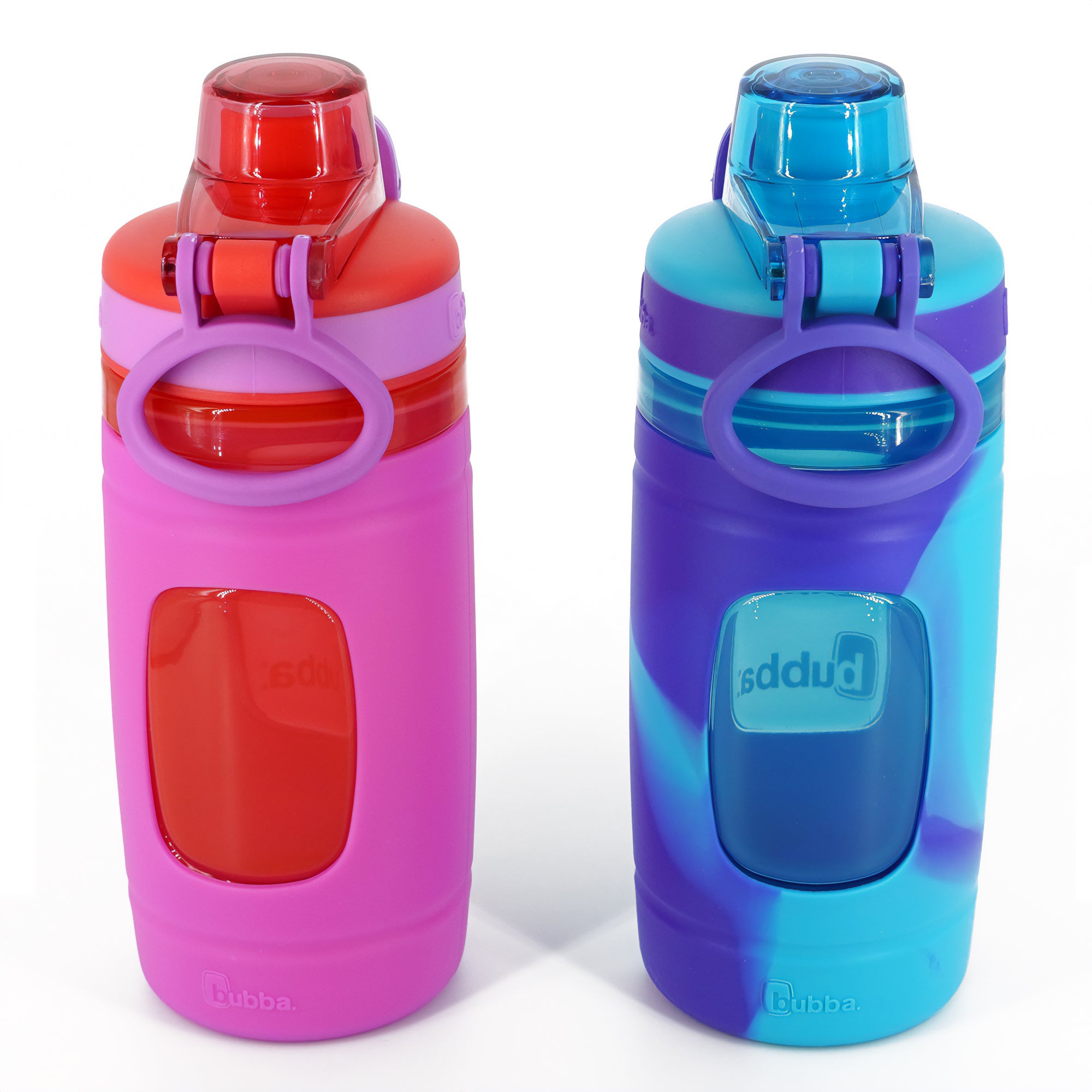 bubba Flo Kids Water Bottle with Silicone Sleeve, 16 oz, Watermelon and  Wild Berry