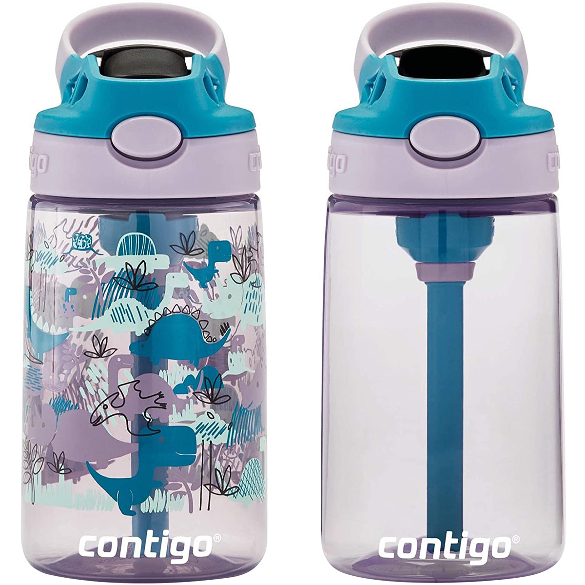 Contigo Kid's 14 oz. Water Bottle 2-Pack - Cactus/Blueberry Cosmo 