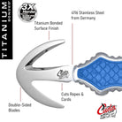 Cuda 1.5" Rescue/Safety Knife with Sheath Titanium Bonded - Forza Sports