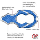 Cuda 1.5" Rescue/Safety Knife with Sheath Titanium Bonded - Forza Sports