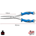 Cuda 10.25" Stainless Steel Freshwater Long Needle Nose Pliers Titanium Bonded - Forza Sports