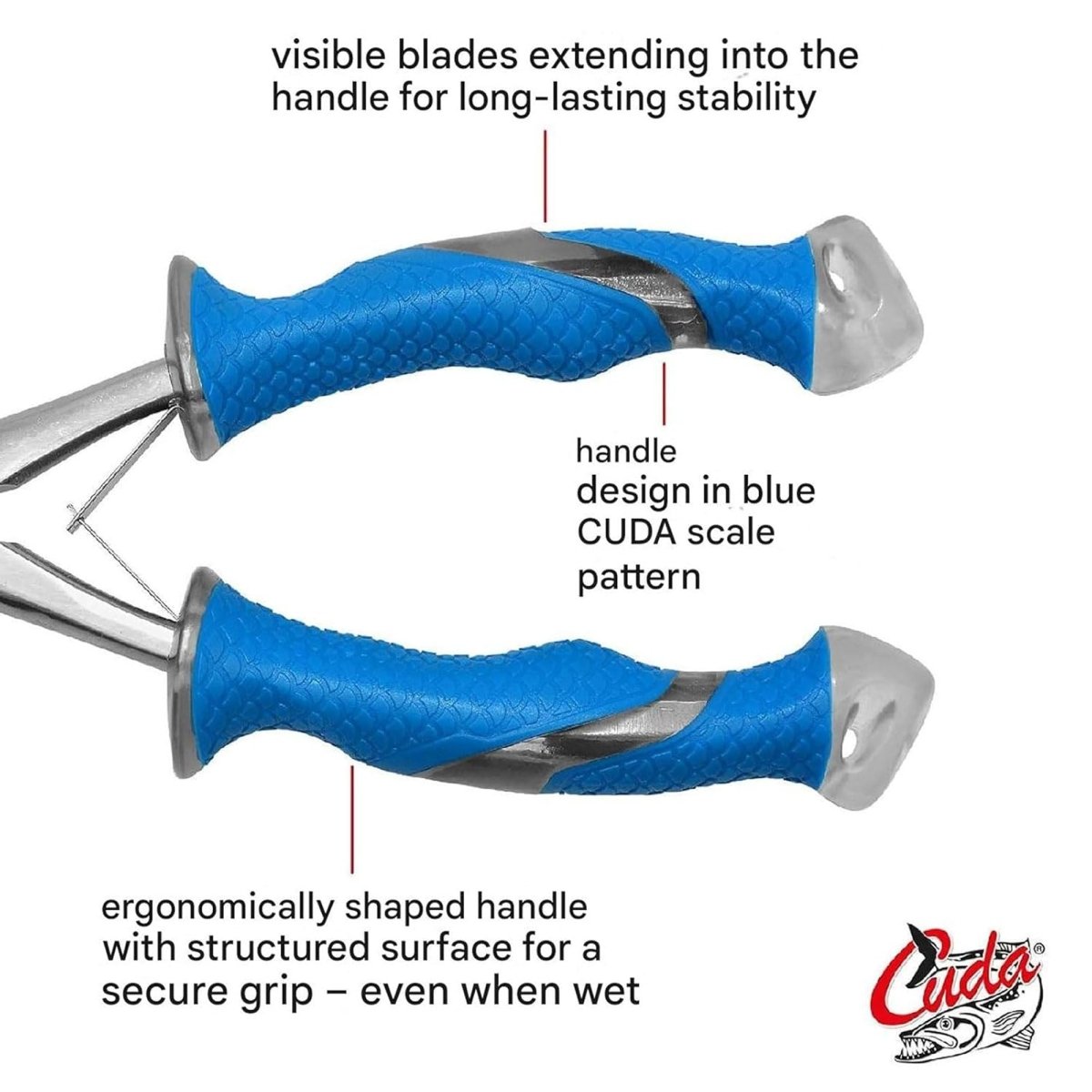 Cuda 10.25" Stainless Steel Freshwater Long Needle Nose Pliers Titanium Bonded - Forza Sports